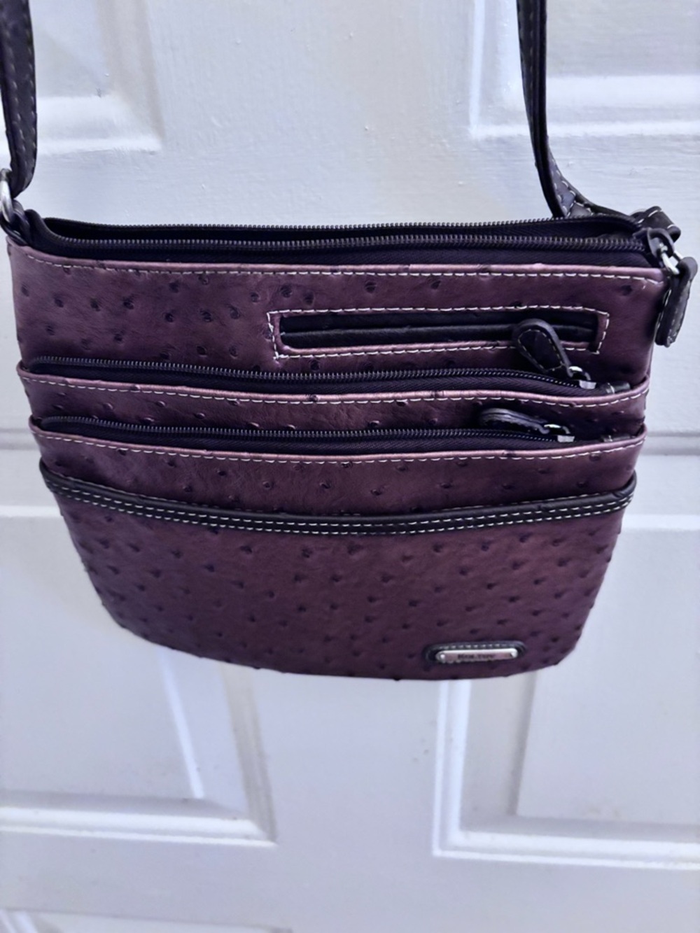 Everyday Brown Crossbody Bag with Multiple Zip Pockets - Picture 3 of 7